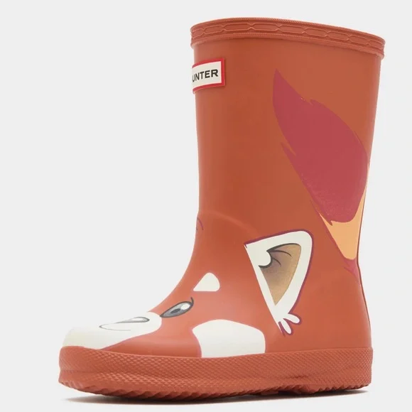 Hunter Kids First Classic Panda Wellington Boots Red Panda Face - Picture 5 of 15